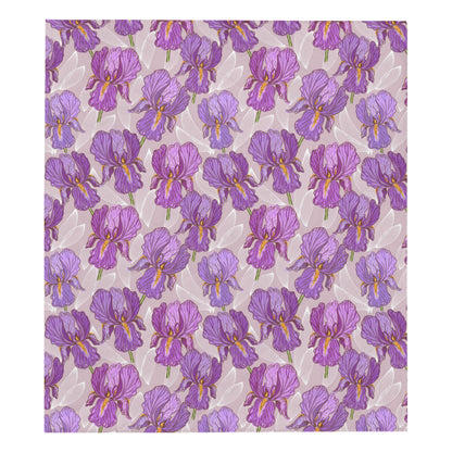 Iris Pattern Print Design IR05 Premium Quilt