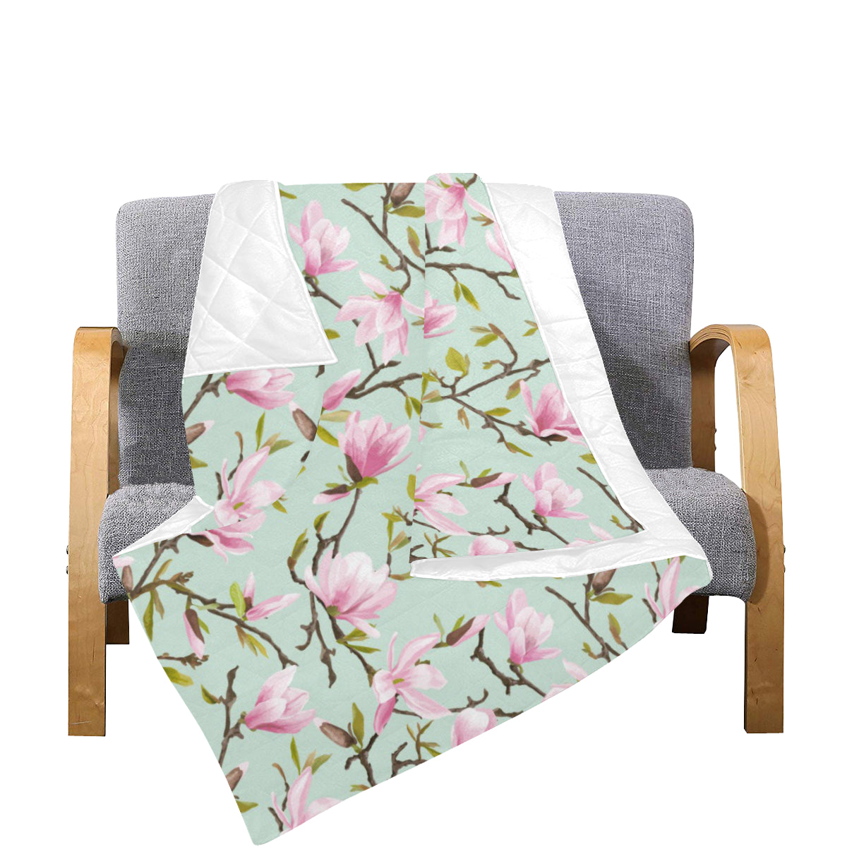 Magnolia Pattern Print Design MAG04 Premium Quilt
