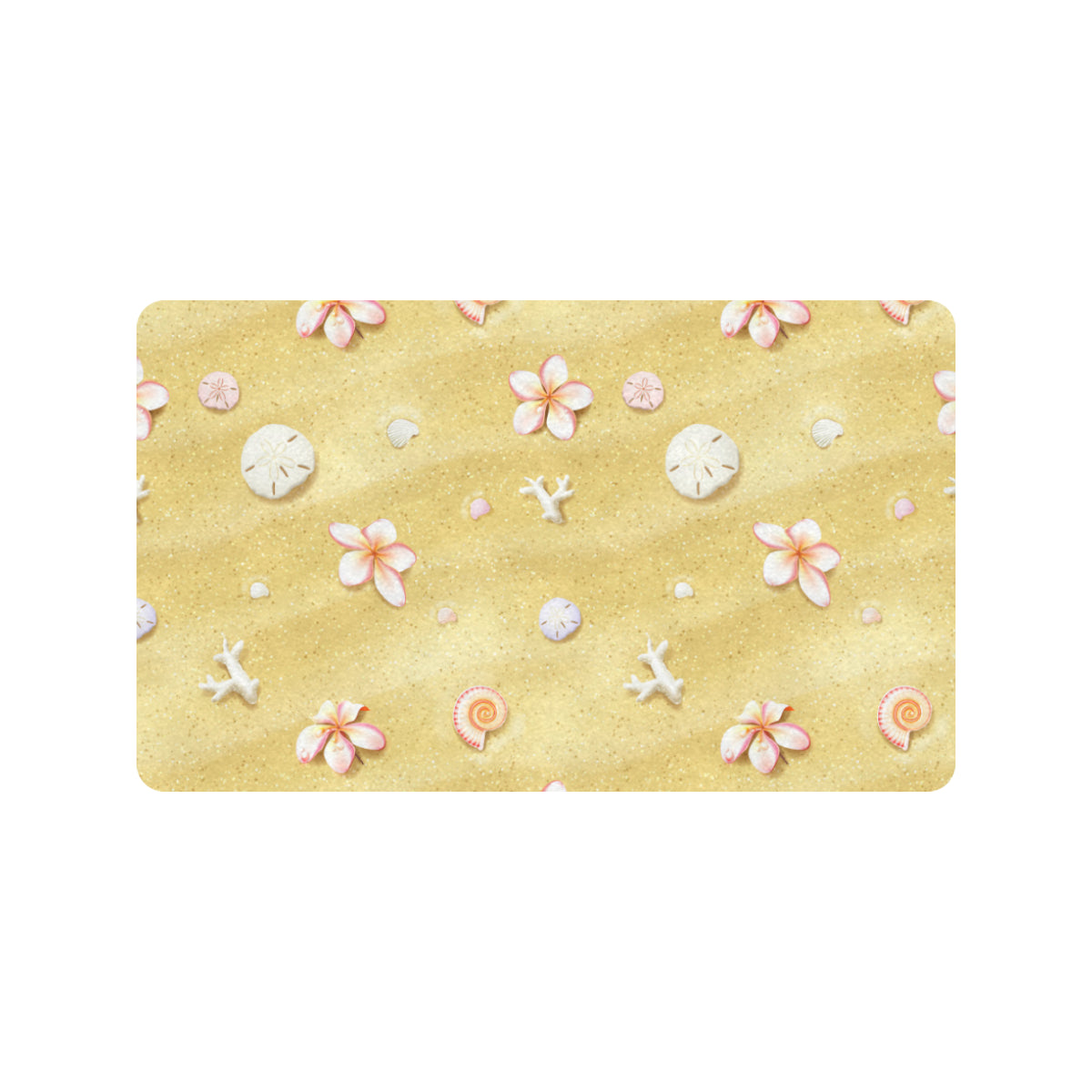 Beach Theme Print Rubber Doormat