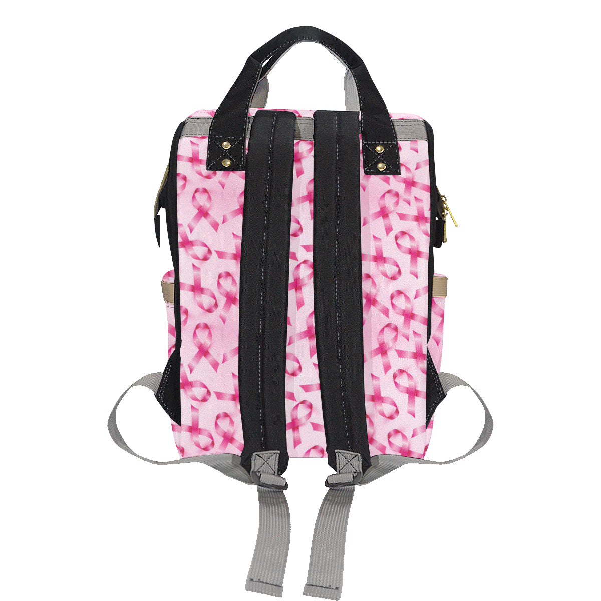 Breast cancer Pattern Print Design 04 Diaper Bag Backpack