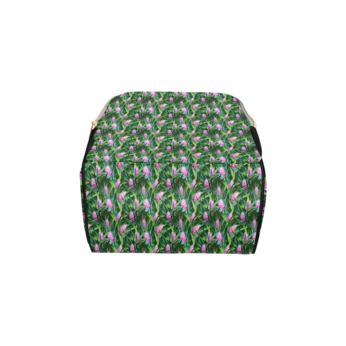 Tropical Folower Pink Heliconia Print Diaper Bag Backpack