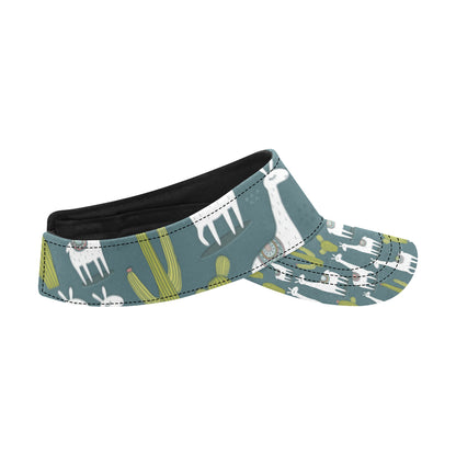 Llama Cactus Pattern Print Design 03 Unisex Sun Visor