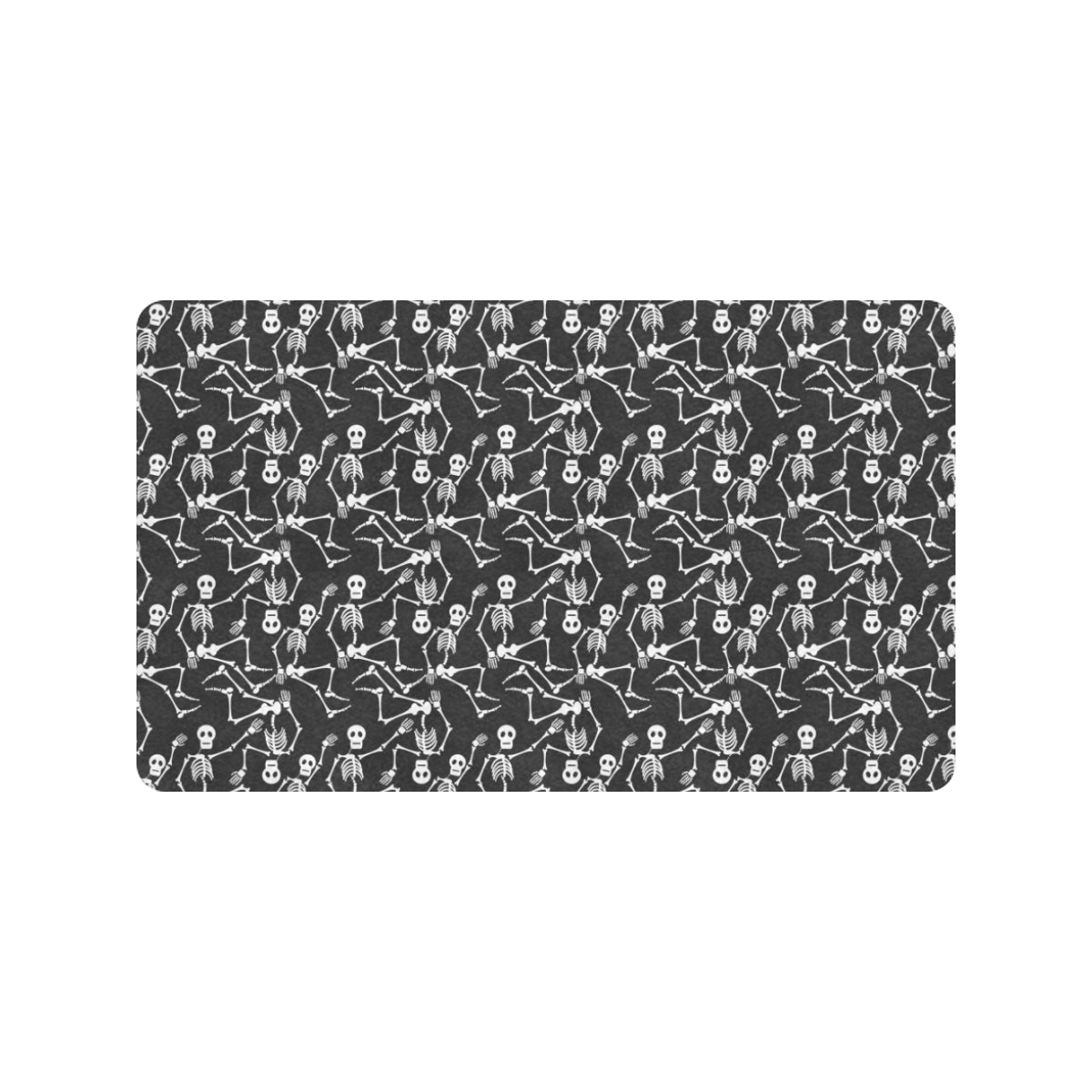 Skeleton Themed Print Rubber Doormat