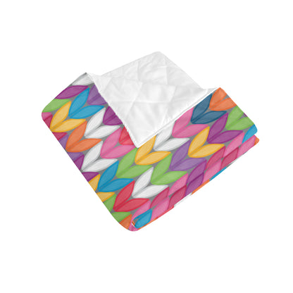 Knit Pattern Print Design 01 Premium Quilt
