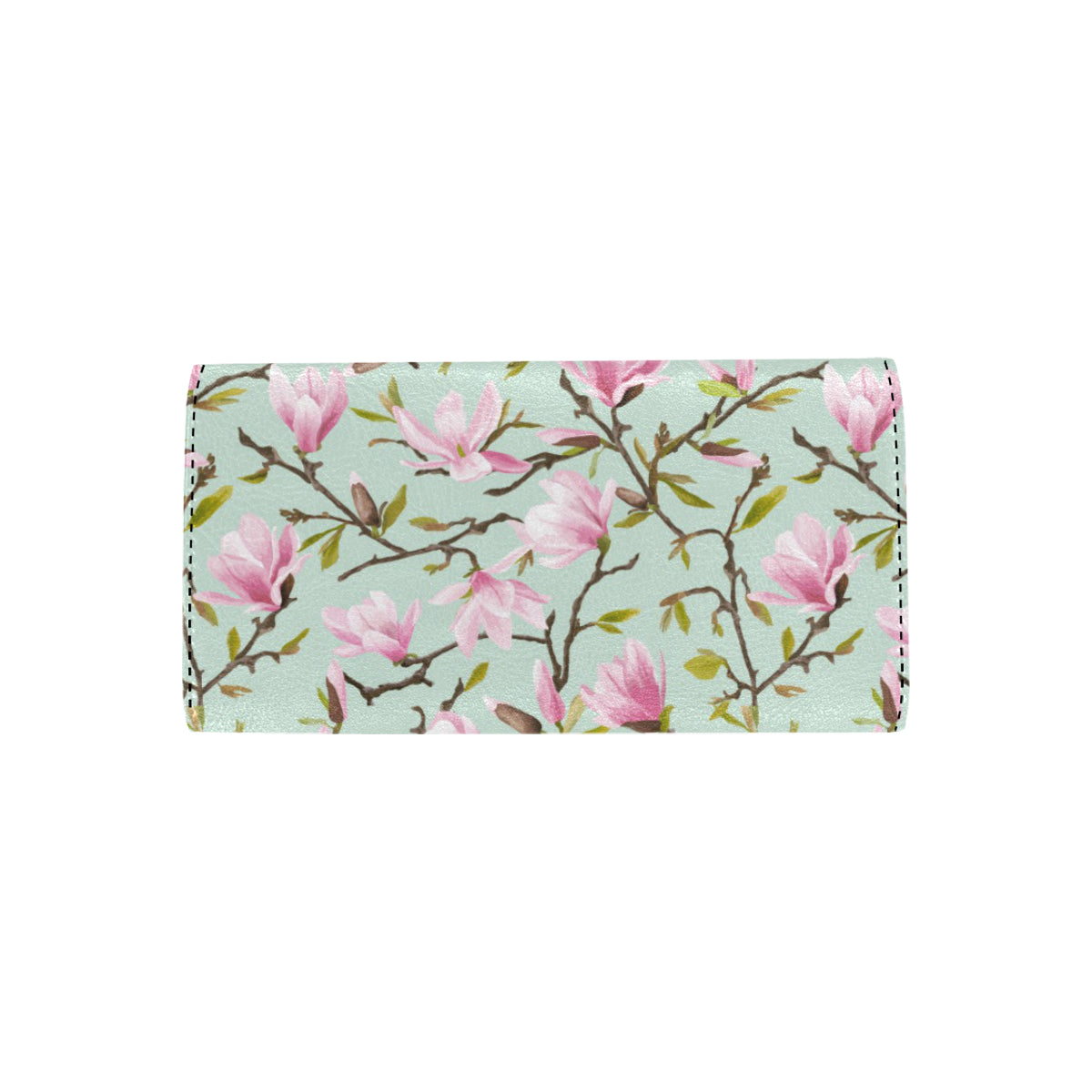 Magnolia Pattern Print Design MAG04 Women's Trifold Wallet