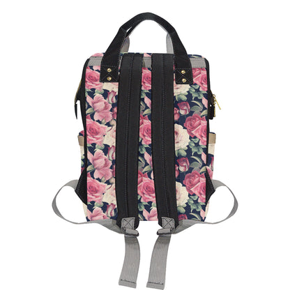 Rose Pattern Print Design RO05 Diaper Bag Backpack