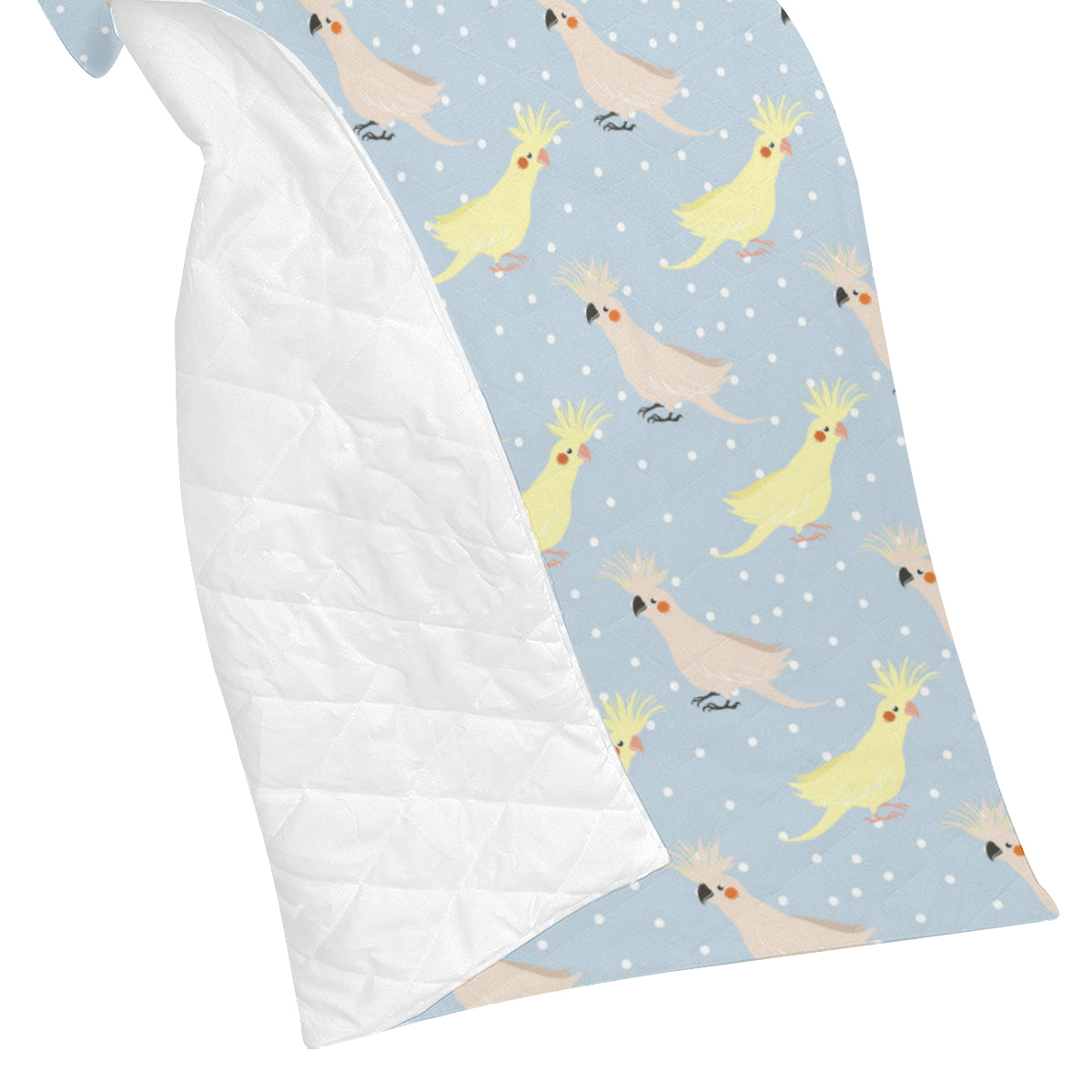 Cockatiel Pattern Print Design 03 Premium Quilt