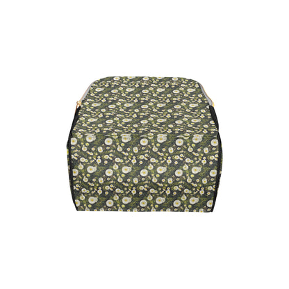 Daisy Pattern Print Design 03 Diaper Bag Backpack