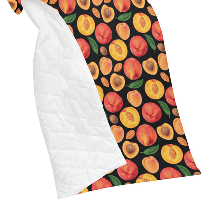 Peach Pattern Print Design A02 Premium Quilt