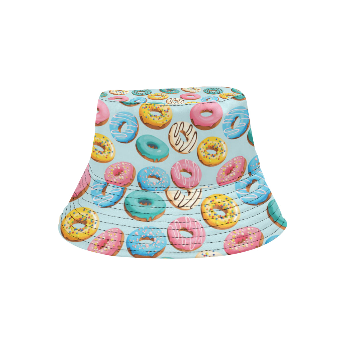 Donut Pattern Print Design DN05 Unisex Bucket Hat