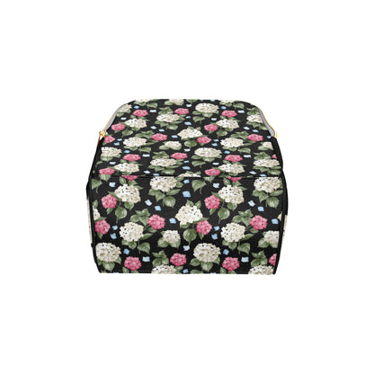 Hydrangea Pattern Print Design HD09 Diaper Bag Backpack