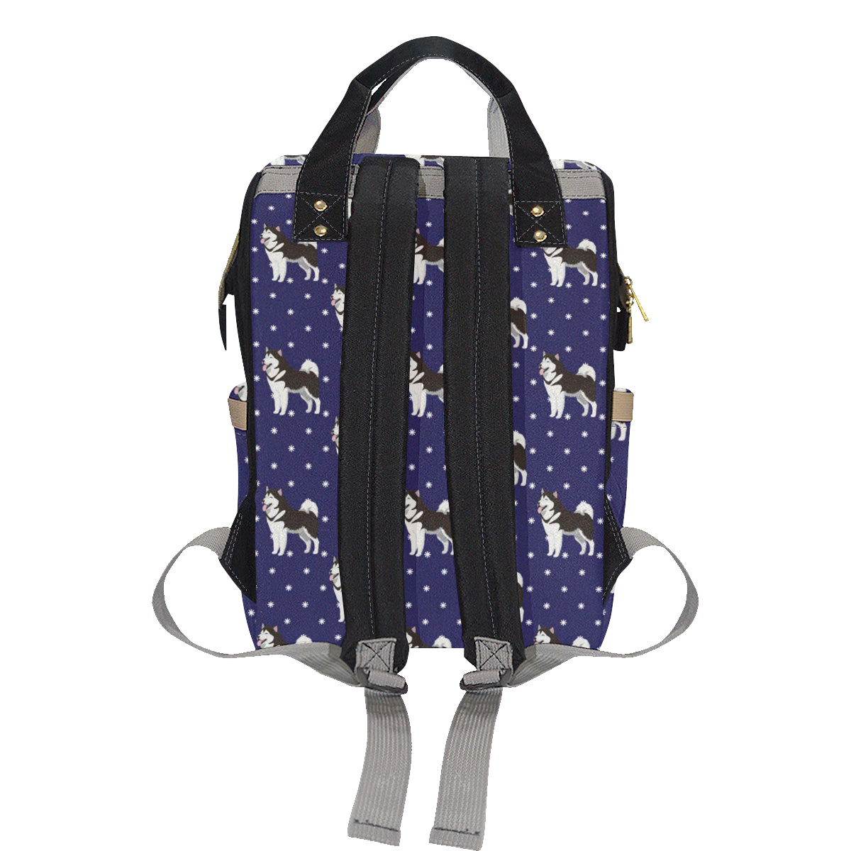 Alaskan Malamute Pattern Print Design 04 Diaper Bag Backpack