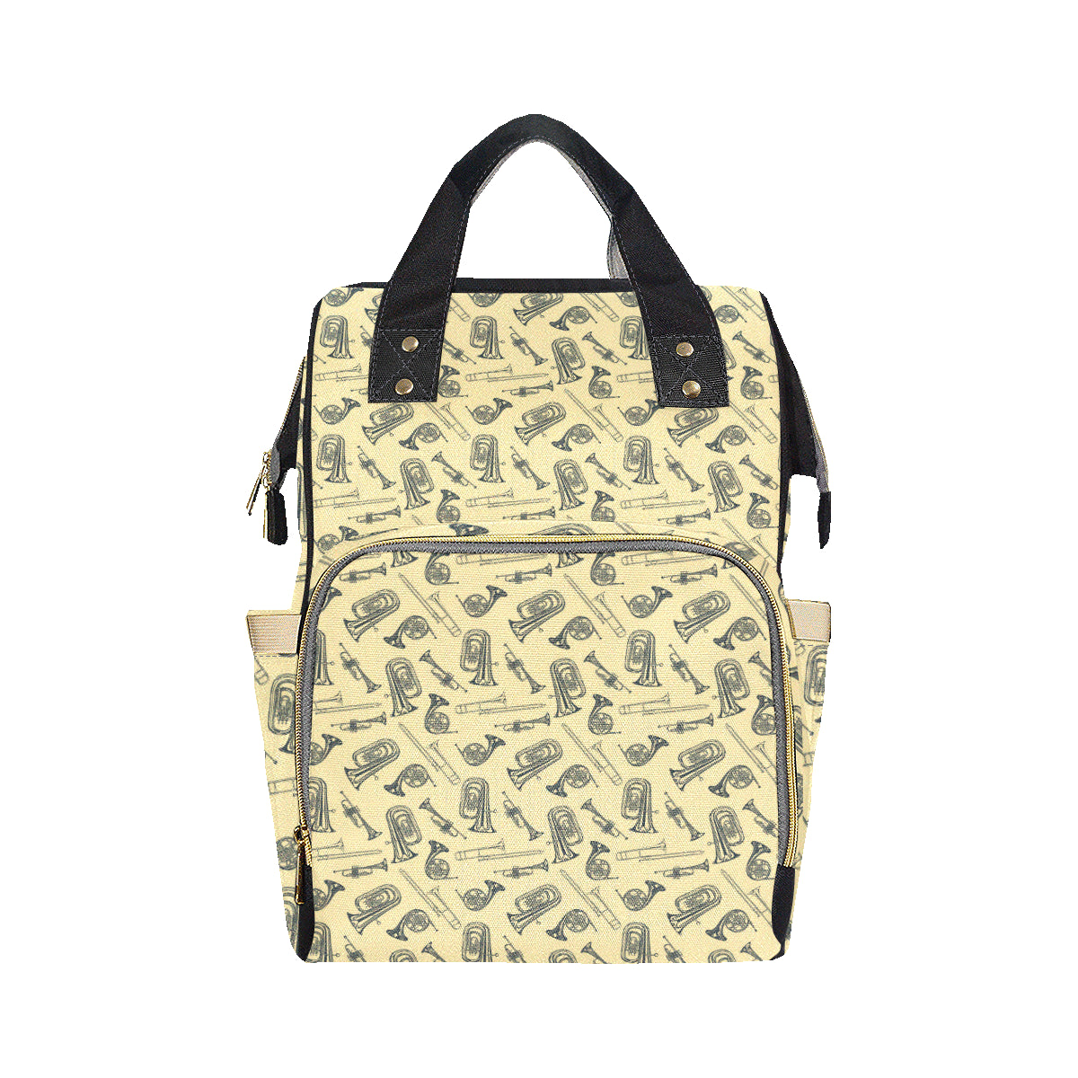Tuba Pattern Print Design 01 Diaper Bag Backpack