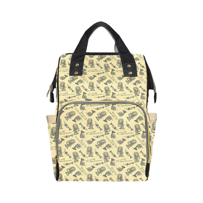 Tuba Pattern Print Design 01 Diaper Bag Backpack