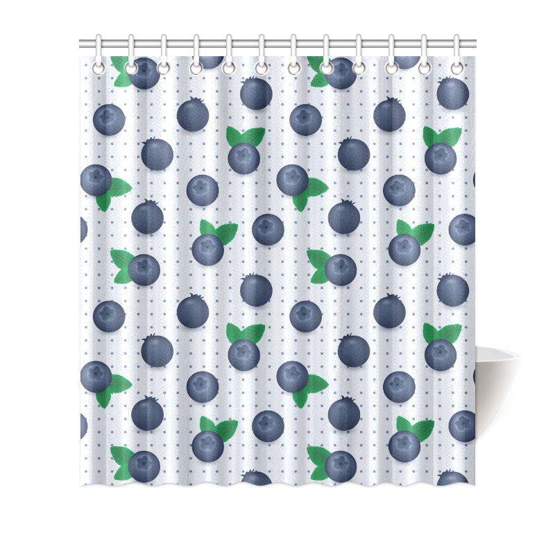 Blueberry Pattern Print Design BB02 Shower Curtain