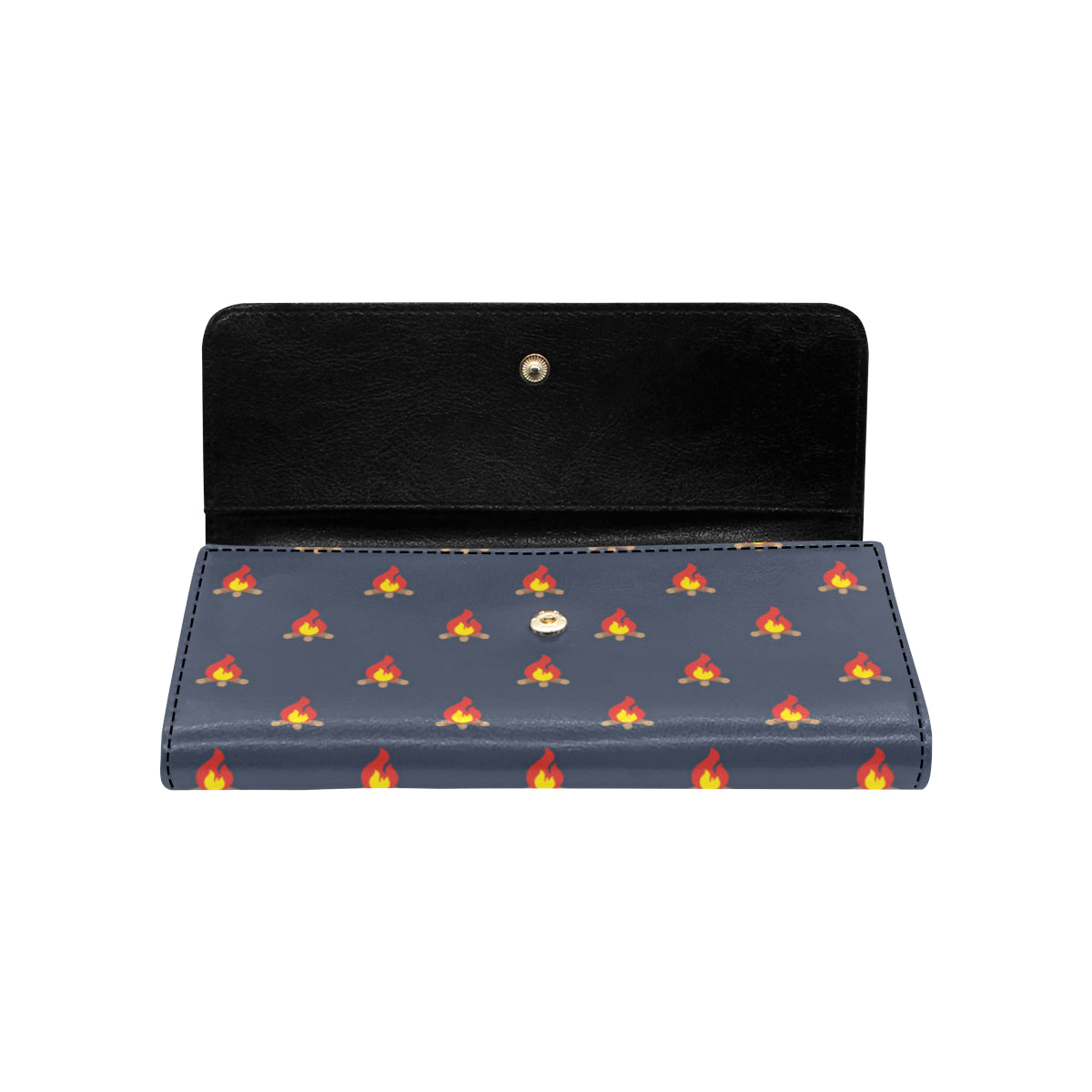 Campfire Pattern Print Design 02 Women's Trifold Wallet