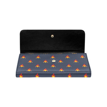 Campfire Pattern Print Design 02 Women's Trifold Wallet