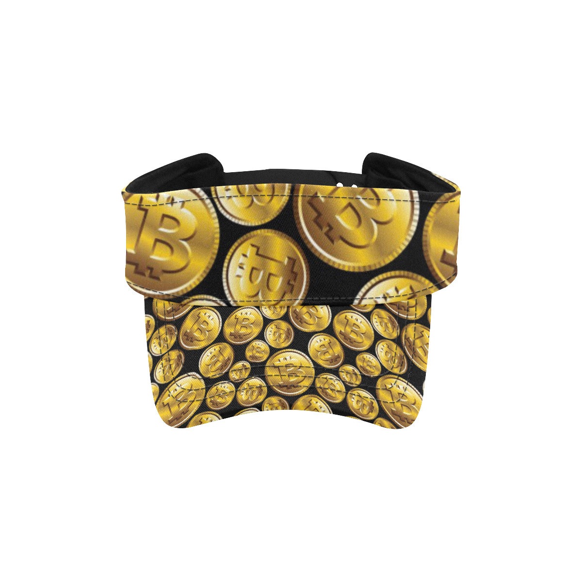 Bitcoin Pattern Print Design DO05 Unisex Sun Visor