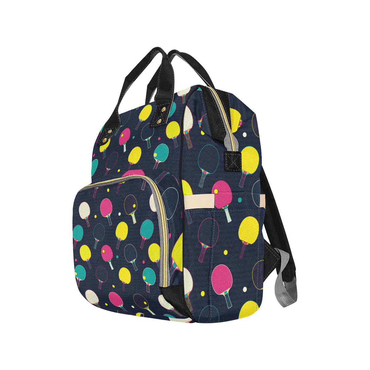 Ping Pong Pattern Print Design A04 Diaper Bag Backpack