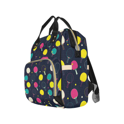 Ping Pong Pattern Print Design A04 Diaper Bag Backpack