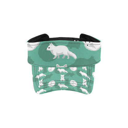 Arctic Fox Pattern Print Design Unisex Sun Visor