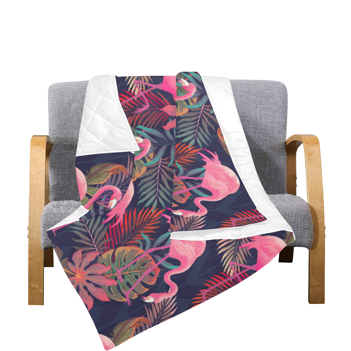 Flamingo Tropical Pattern Premium Quilt