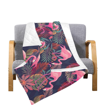 Flamingo Tropical Pattern Premium Quilt
