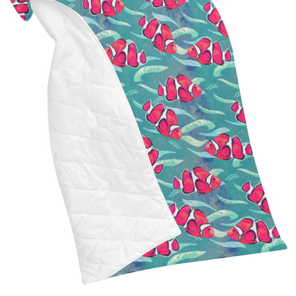 Clownfish Pattern Print Design 02 Premium Quilt