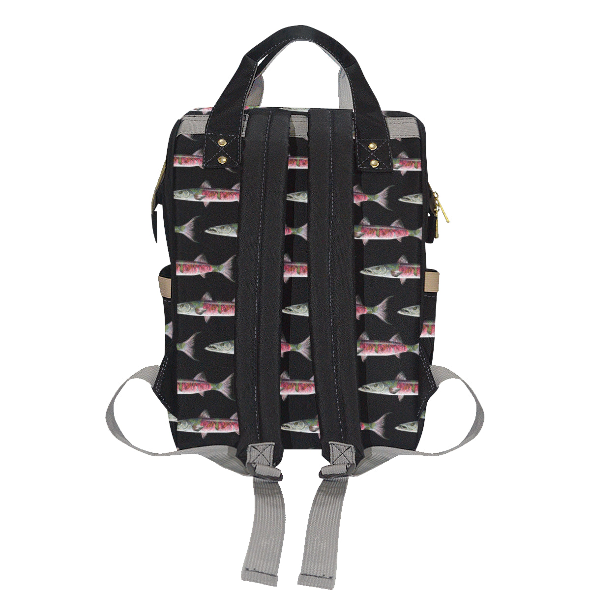 Barracuda Pattern Print Design 02 Diaper Bag Backpack