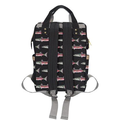Barracuda Pattern Print Design 02 Diaper Bag Backpack