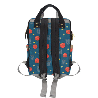 Basketball Classic Print Pattern Diaper Bag Backpack