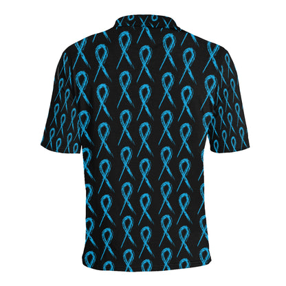 Prostate cancer Pattern Print Design A02 Men Polo Shirt