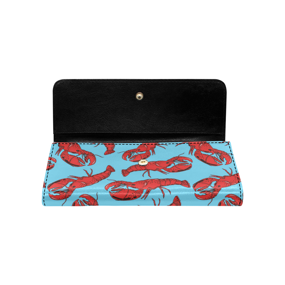 Lobster Red Pattern Print Design 03 Women's Trifold Wallet
