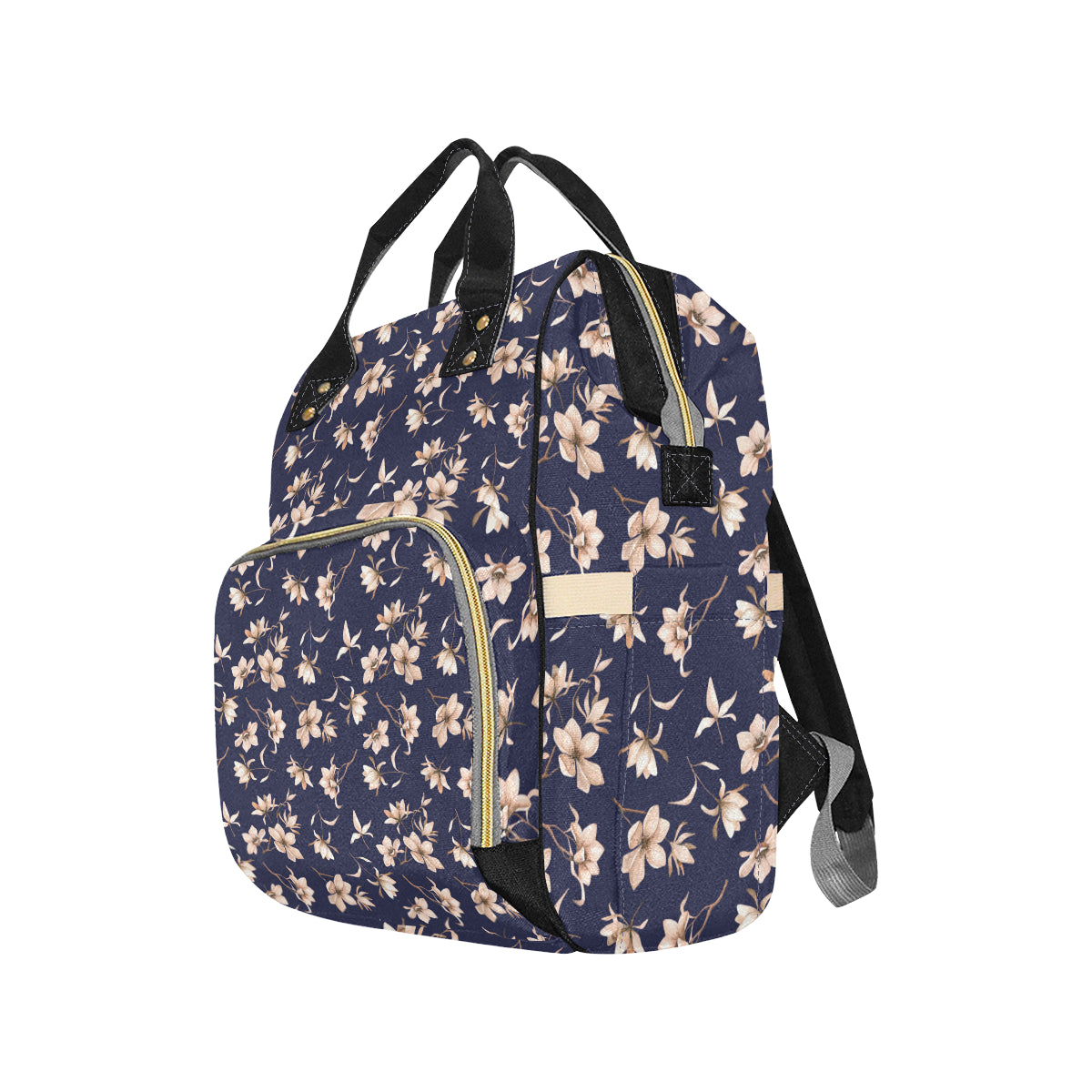 Beautiful Floral Pattern Diaper Bag Backpack