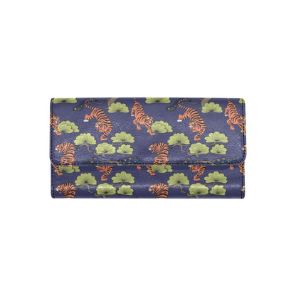 Tiger Pattern Japan Style Women's Trifold Wallet