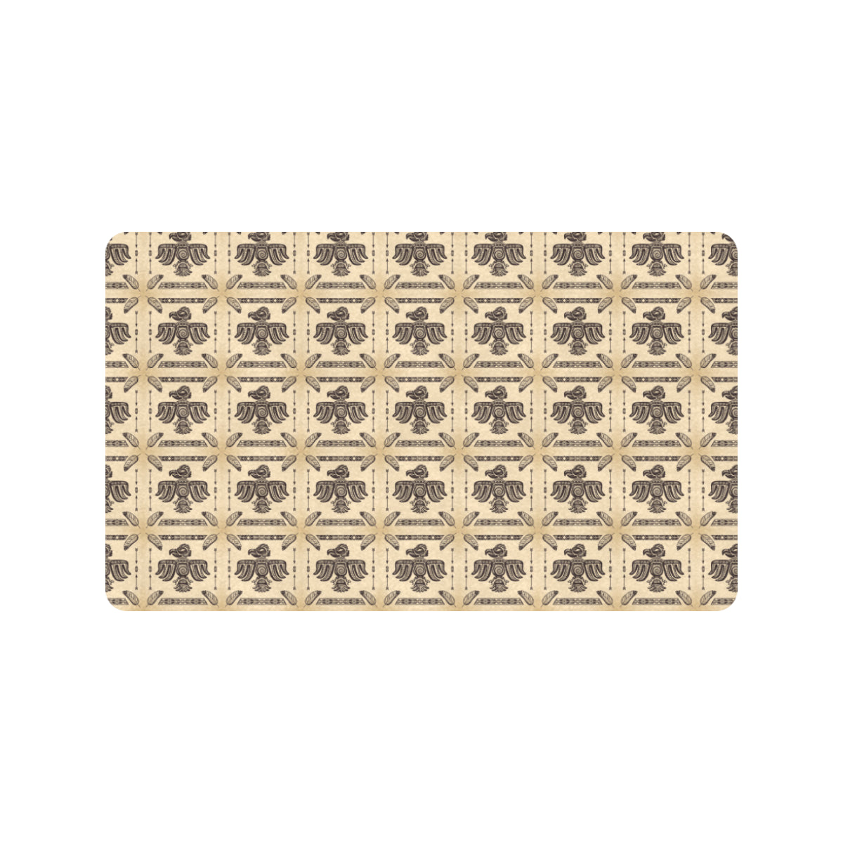 Native American Themed Design Print Rubber Doormat