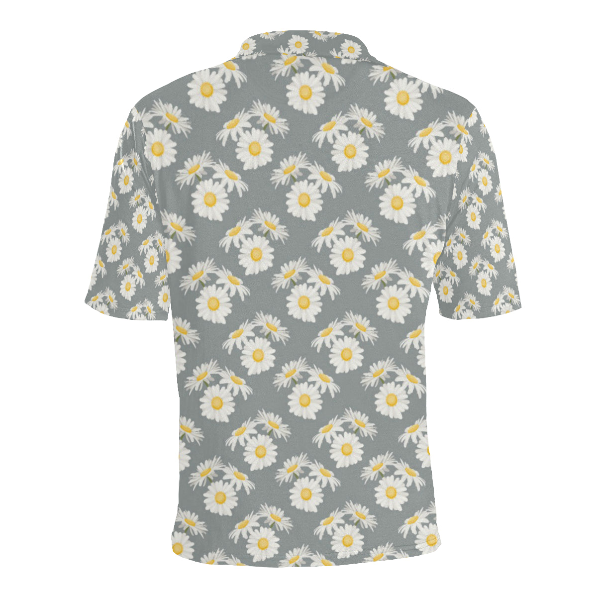 Daisy Pattern Print Design DS09 Men Polo Shirt