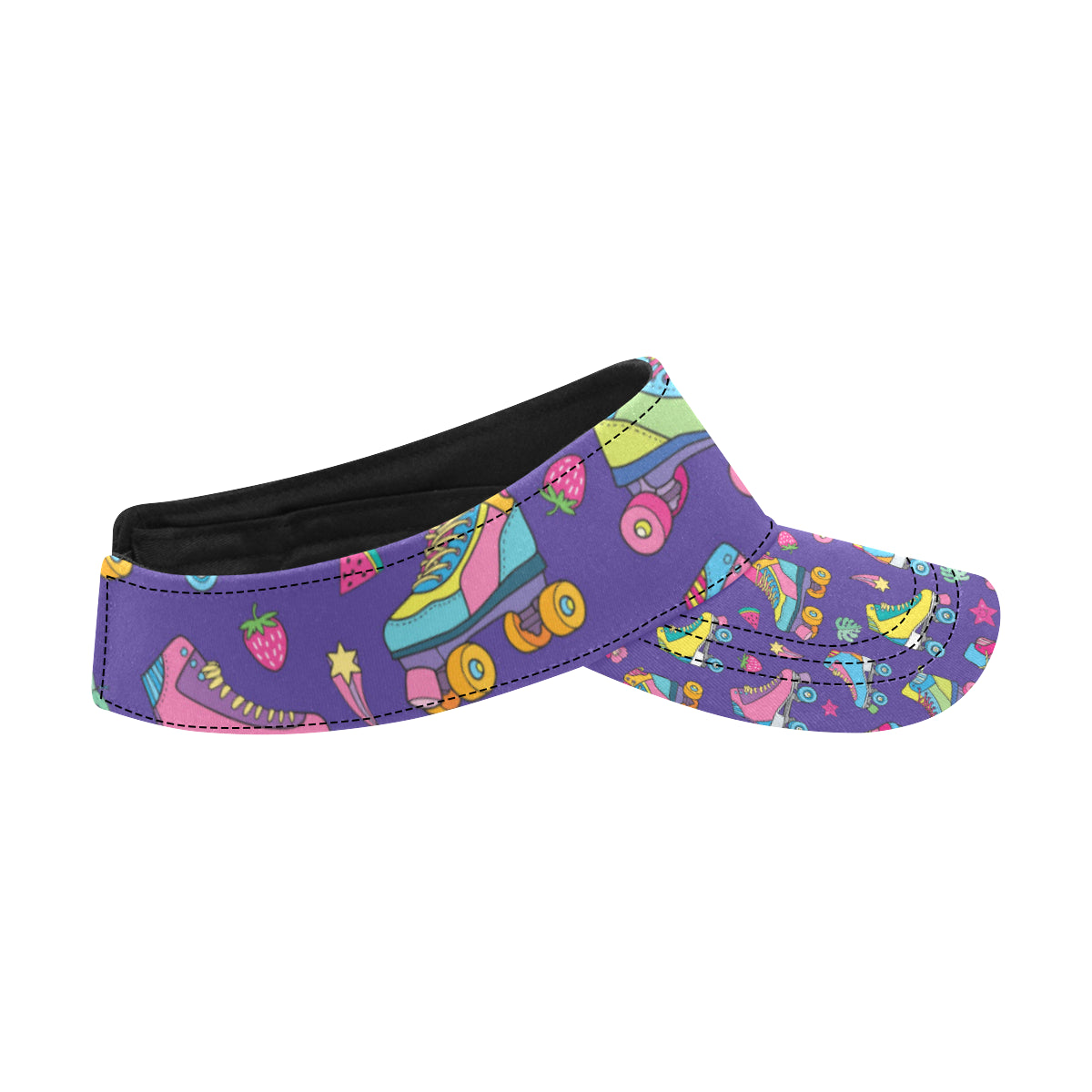 Roller skate Colorful Pattern Print Design A05 Unisex Sun Visor