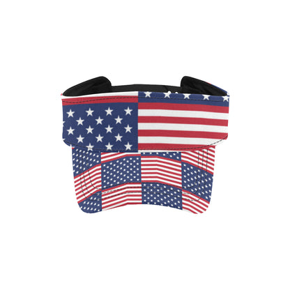 Patriotic US Flag Pattern Print Design A03 Unisex Sun Visor