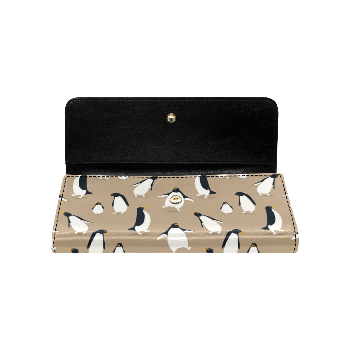 Penguin Pattern Print Design A01 Women's Trifold Wallet