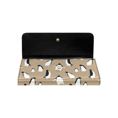 Penguin Pattern Print Design A01 Women's Trifold Wallet