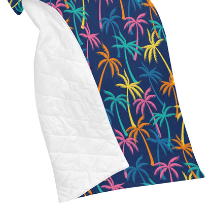 Palm Tree Pattern Print Design PT013 Premium Quilt