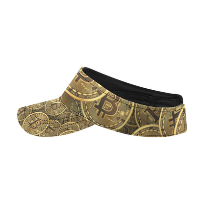 Bitcoin Pattern Print Design DO01 Unisex Sun Visor
