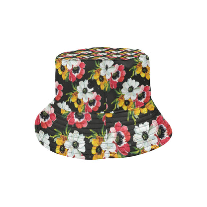 Anemone Pattern Print Design AM07 Unisex Bucket Hat