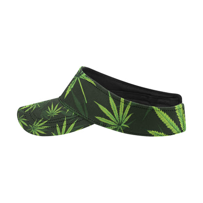 Pot Leaf Pattern Print Design A03 Unisex Sun Visor