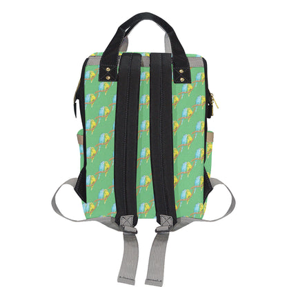 Budgerigar Pattern Print Design 01 Diaper Bag Backpack