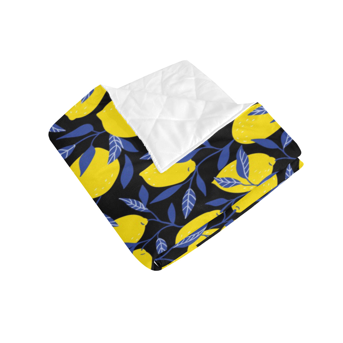 Lemon Pattern Print Design LM01 Premium Quilt