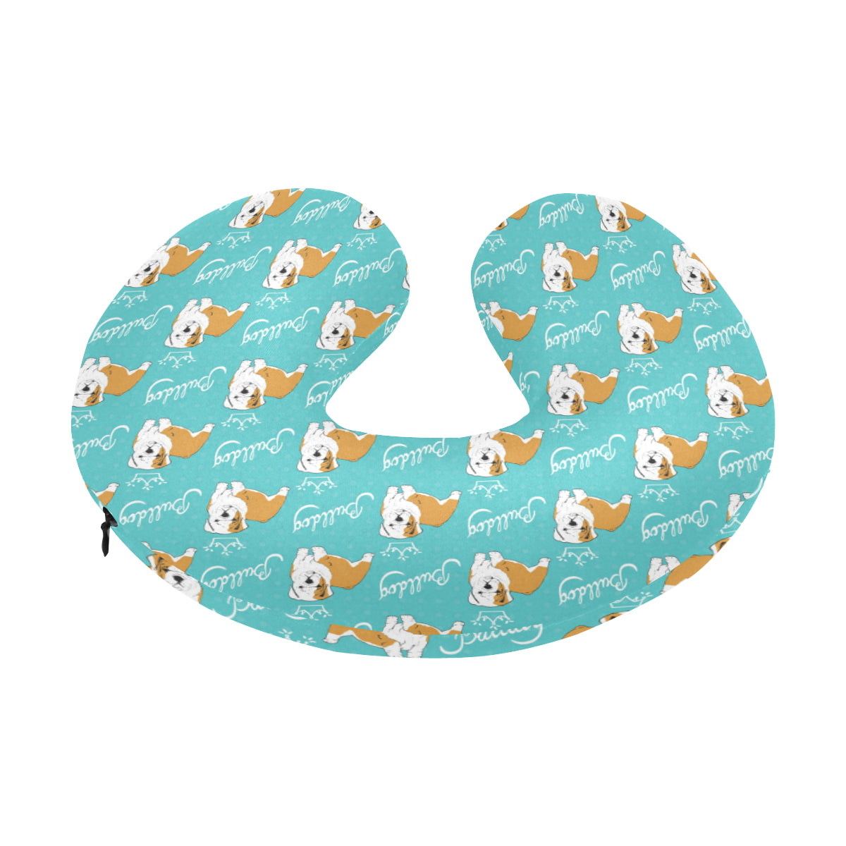 Bulldogs Pattern Print Design 05 U-Shaped Travel Neck Pillow