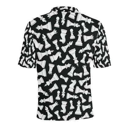Chess Pattern Print Design 01 Men Polo Shirt