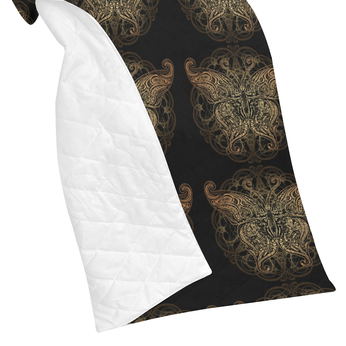 Gold Butterfly Ornamental Premium Quilt